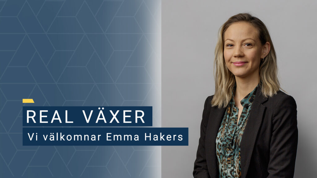 Real hälsar Emma Törnkvist välkommen till byrån