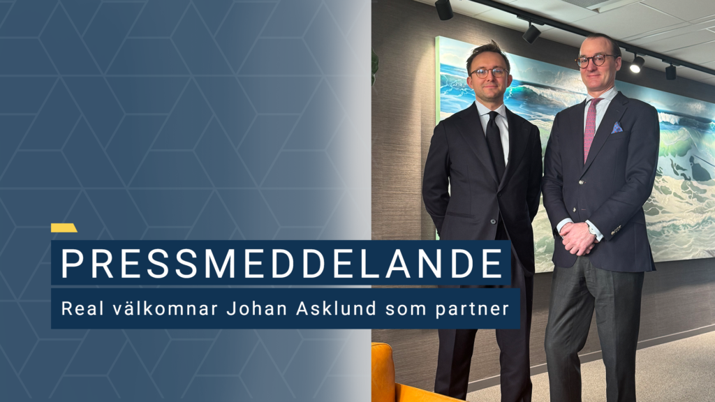 Real välkomnar Johan Asklund som partner